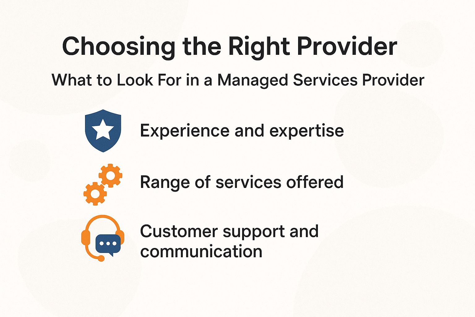 Choosing the Right Provider